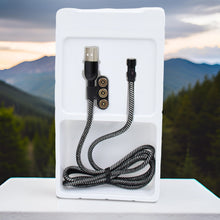 3 in 1 Magnetic USB Charging Cable | USB-c Android and Lightning with Extra Protecting Nylon| Strong Magnetic Cable with Full Rotation Support Fast Charging