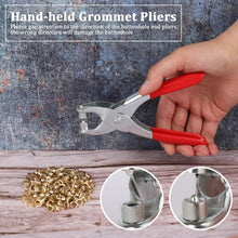 Grommet Setting Tool with 25 PCS Gold Eyelets Grommets Steel Hole Punch Setter Kit for Leather, Canvas, All Fabrics Men and Women Clothes, Shoes, Belts, Crafts